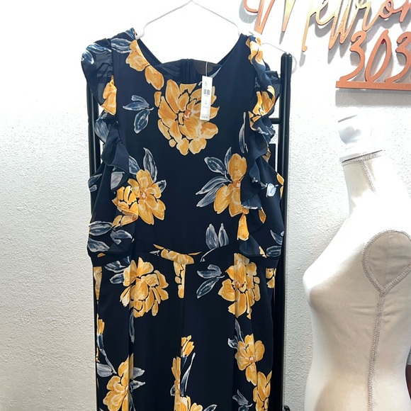 NWT wide leg anthropology jumpsuit with pockets zipper in back - Picture 1 of 5